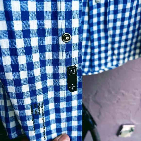 Rocawear Men’s Blue/White Checkered Western Style, LS, Snap Front Shirt,NWT 4X - Picture 10 of 15